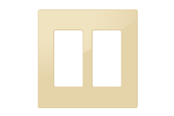 Crestron Decorator Style Faceplate, 2-Gang, Ivory Smooth