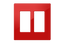 Crestron Decorator Style Faceplate, 2-Gang, Red Smooth