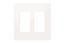 Crestron Decorator Style Faceplate, 2-Gang, White Smooth