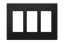 Crestron Decorator Style Faceplate, 3-Gang, Black Textured