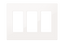 Crestron Decorator Style Faceplate, 3-Gang, White Smooth