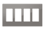 Crestron Decorator Style Faceplate, 4-Gang, Gray Smooth