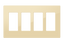 Crestron Decorator Style Faceplate, 4-Gang, Ivory Smooth