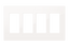Crestron Decorator Style Faceplate, 4-Gang, White Smooth
