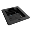 Crestron FlipTop™ FT2 Series Cable Management System, 500 Size, Electrical, Pass-Through Lid, Black