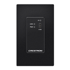 Crestron DM Lite 4K60 4:4:4 Transmitter for USB-C DisplayPort™ Signal Extension over CATx Cable, Wall Plate, Black