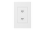 Crestron Horizon 2 Keystone Plate, 2 position, White