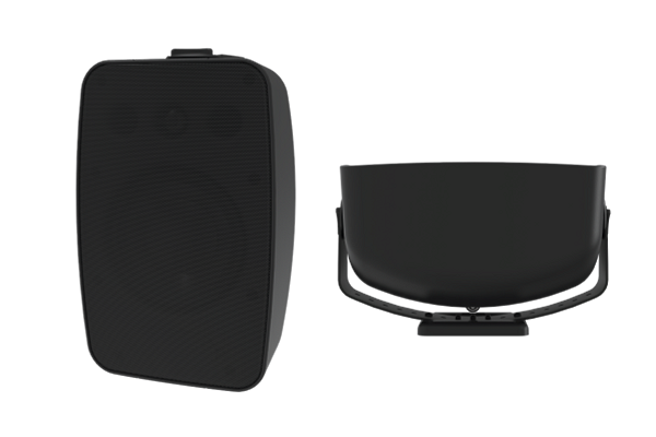 Crestron Saros 8 in. 2-Way All Weather Surface Mount Indoor/Outdoor Speaker, Black Textured, Single