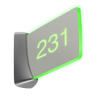 Crestron Room Availability Hallway Sign, Wall Mount, Enhanced Legibility, Includes Custom Engraving