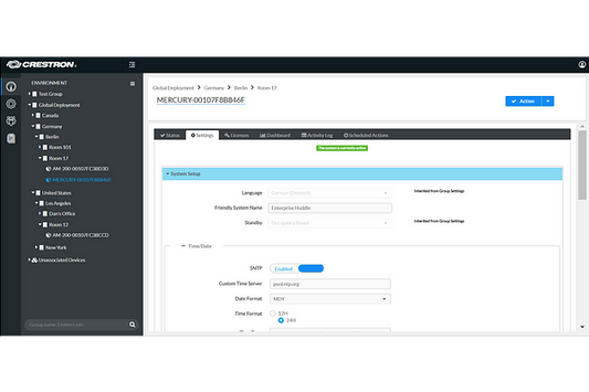 Crestron XiO Cloud Provisioning and Management Service, Support License for one room per month