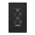 Crestron DMNAX Audio-over-IP Wall Plate with XLR, Black, 1‑Gang
