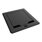 Crestron FlipTop™ FT2 Series Cable Management System, 500 Size, Electrical, Pass-Through Lid, Black