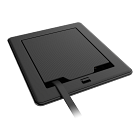 Crestron FlipTop™ FT2 Series Cable Management System, 500 Size, Electrical, Pass-Through Lid, Black