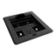 Crestron FlipTop™ FT2 Series Cable Management System, 500 Size, Electrical, Pass-Through Lid, Black