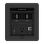 Crestron FlipTop™ FT2 Series Cable Management System, 500 Size, Electrical, Pass-Through Lid, Black