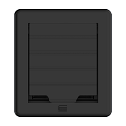 Crestron FlipTop™ FT2 Series Cable Management System, 500 Size, Electrical, Pass-Through Lid, Black