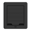Crestron FlipTop™ FT2 Series Cable Management System, 500 Size, Electrical, Pass-Through Lid, Black