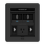 Crestron FlipTop™ FT2 Series Cable Management System, 500 Size, Electrical, Pass-Through Lid, Black