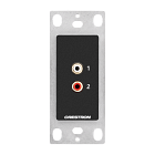 Crestron Media Presentation Wall Plate - RCA, Black, 1-Gang