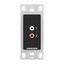 Crestron Media Presentation Wall Plate - RCA, Black, 1-Gang