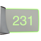 Crestron Room Availability Hallway Sign, Wall Mount, Enhanced Legibility, Includes Custom Engraving