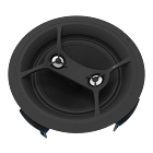 Crestron Ultimate 8 in. Stereo 2-Way All Weather In-Ceiling Dual Tweeter Speaker, White Textured, Single