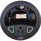 Crestron Crestron Connect It™ Cable Caddy w/120V Outlet, No Cables, Black Textured